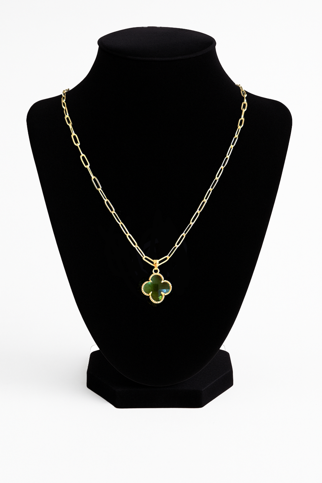 Lucky Clover Paperclip Necklace