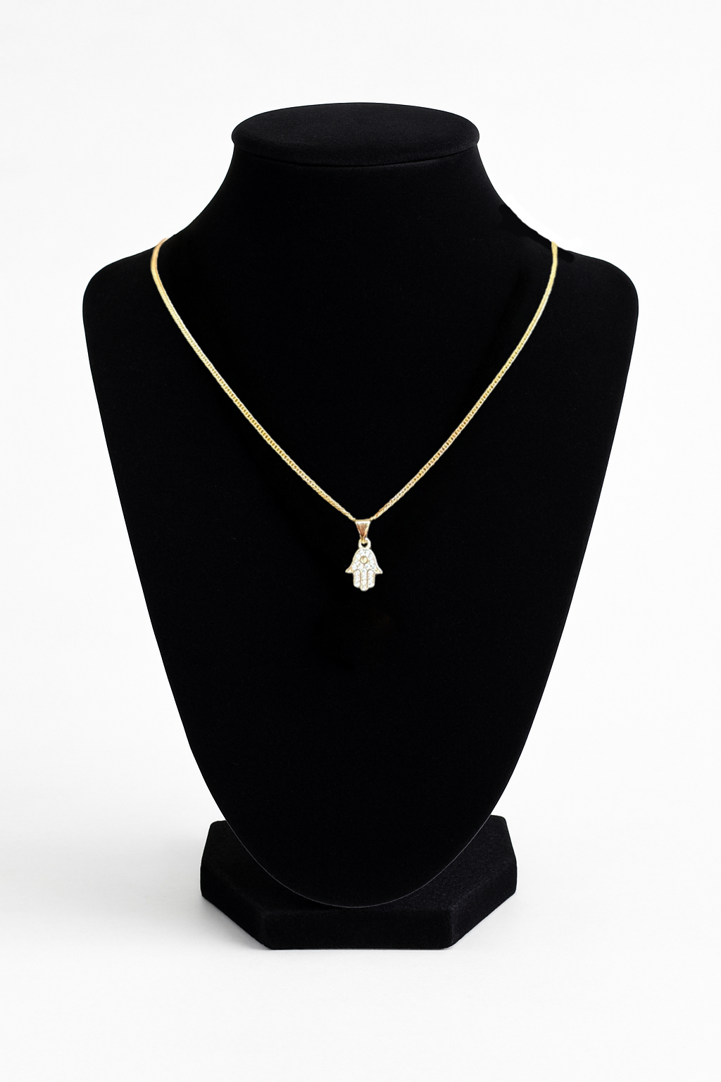 Mini Diamond Hamsa Necklace