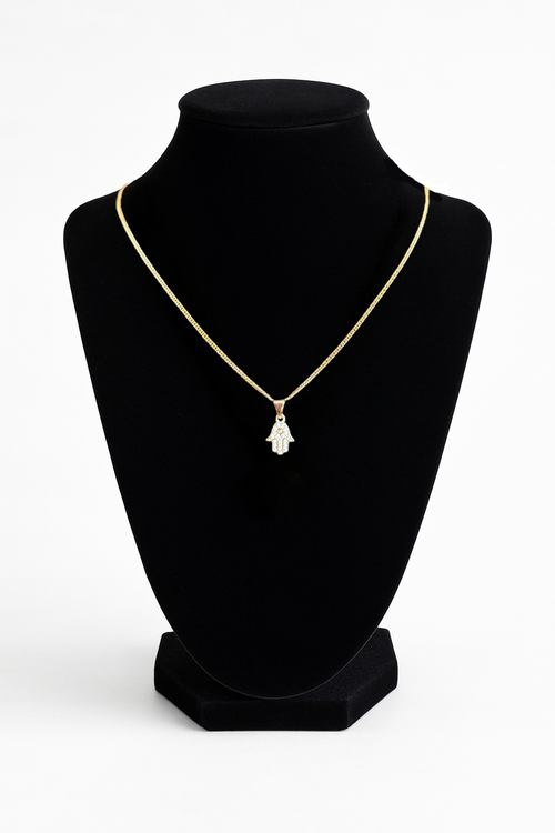 Mini Diamond Hamsa Necklace