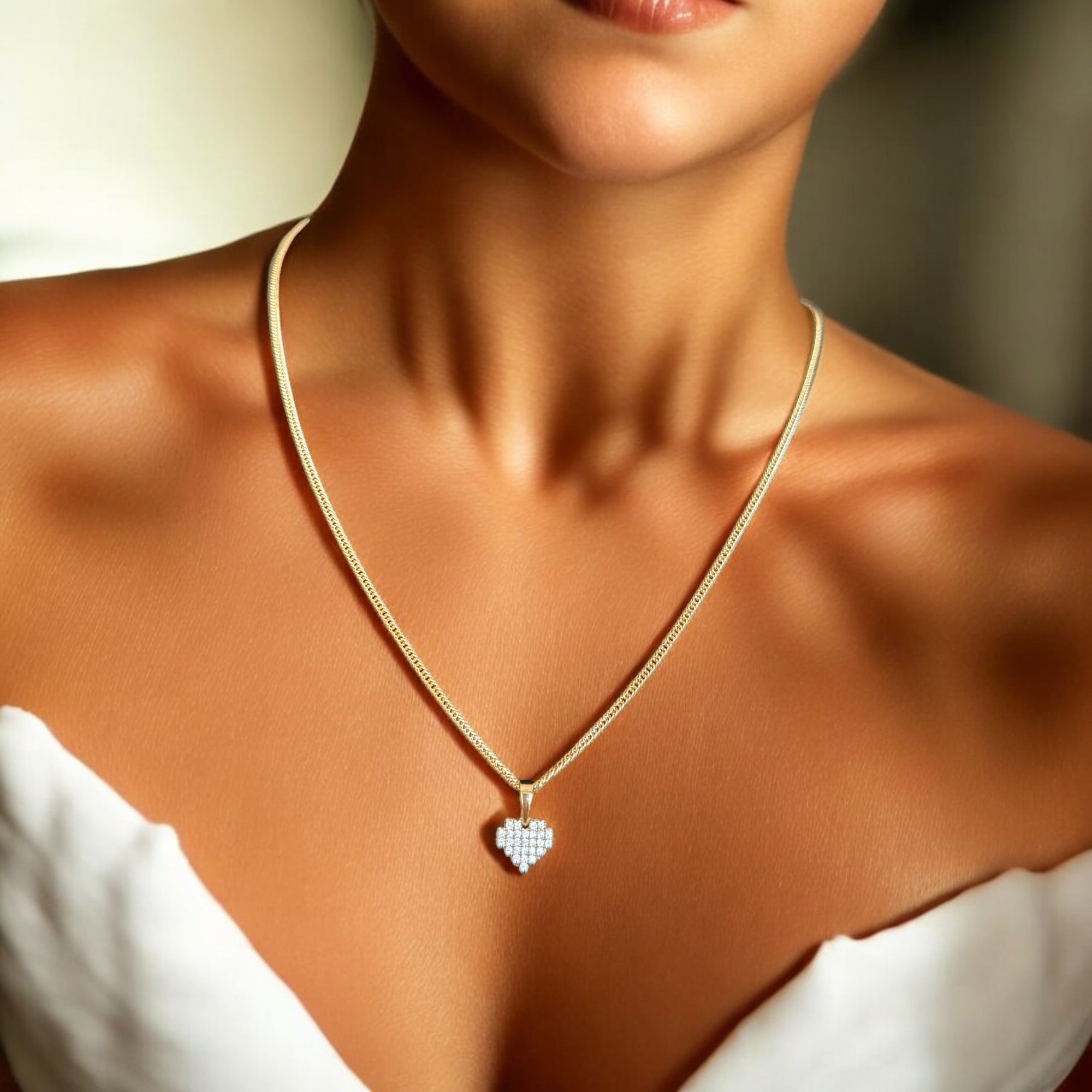 Mini Pixel Heart Necklace
